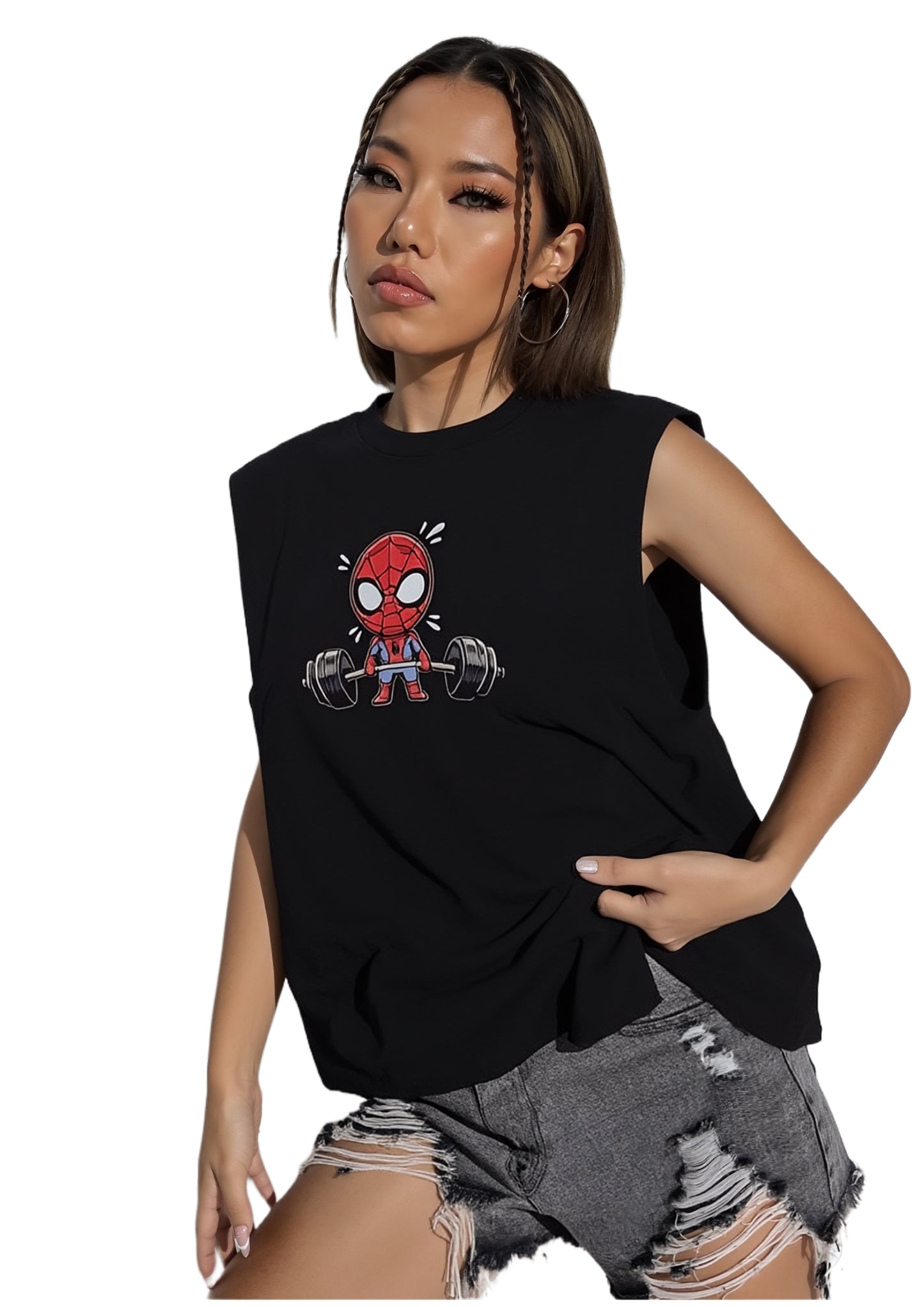 SPIDEY REP SLEEVELESS TSHIRT