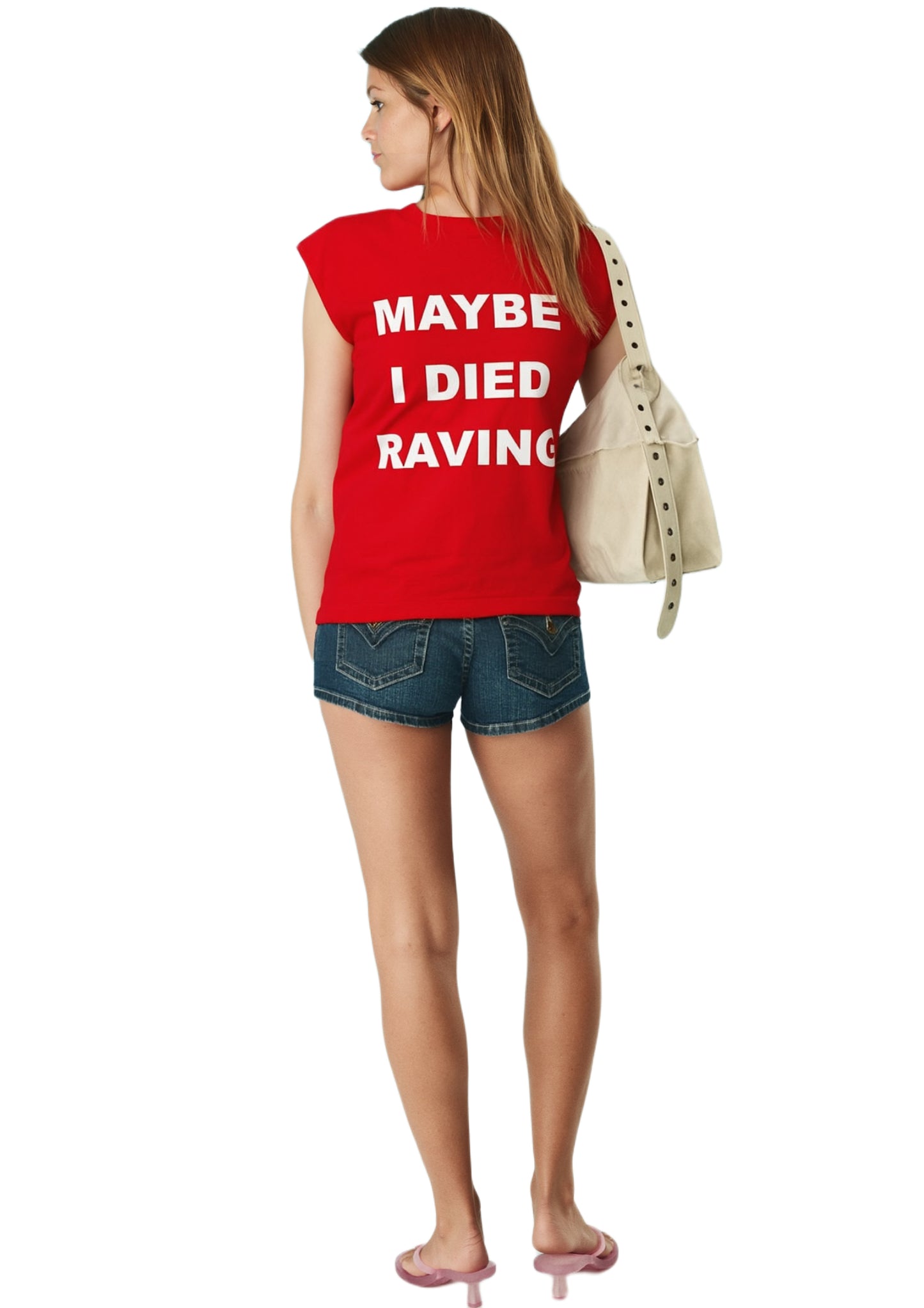 MAYBE I DIED RAVING SLEEVELESS TSHIRT