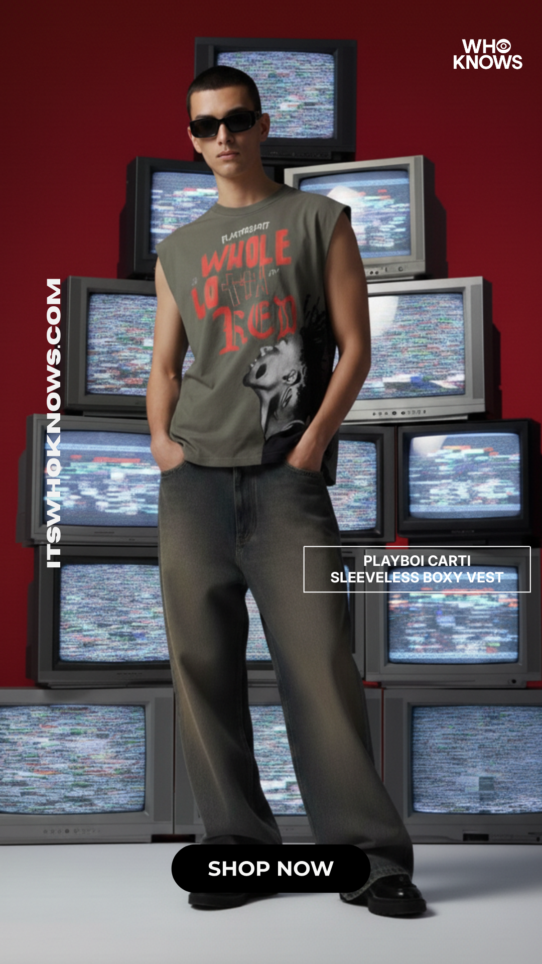 PLAYBOI CARTI SLEEVELESS TSHIRT