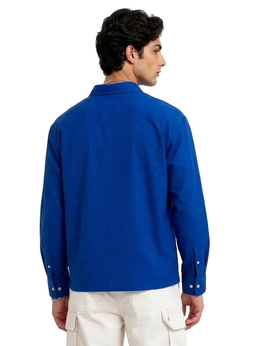 Ballin Royal Blue Linen Shirt