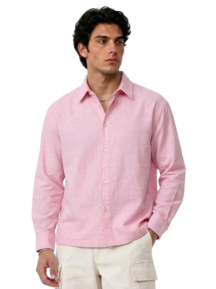 Basic Pink Full Sleeves Shirt