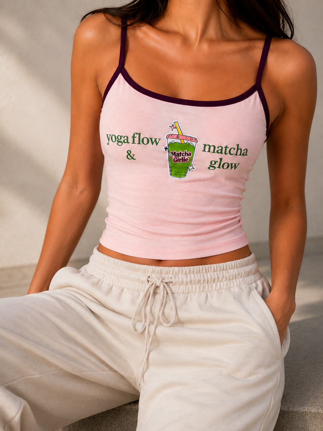 MATCHA GLOW STRAPPY TOP