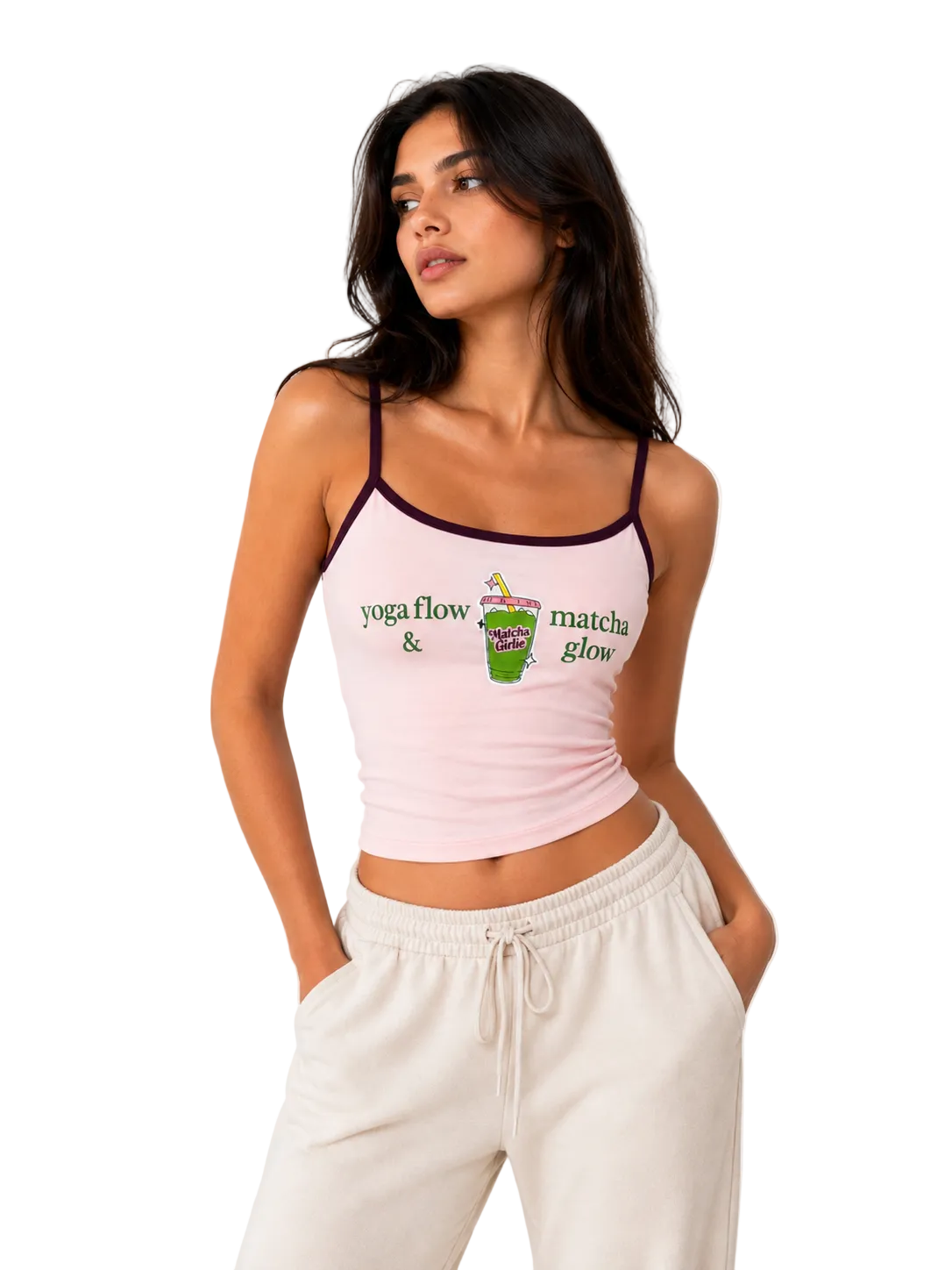 MATCHA GLOW STRAPPY TOP
