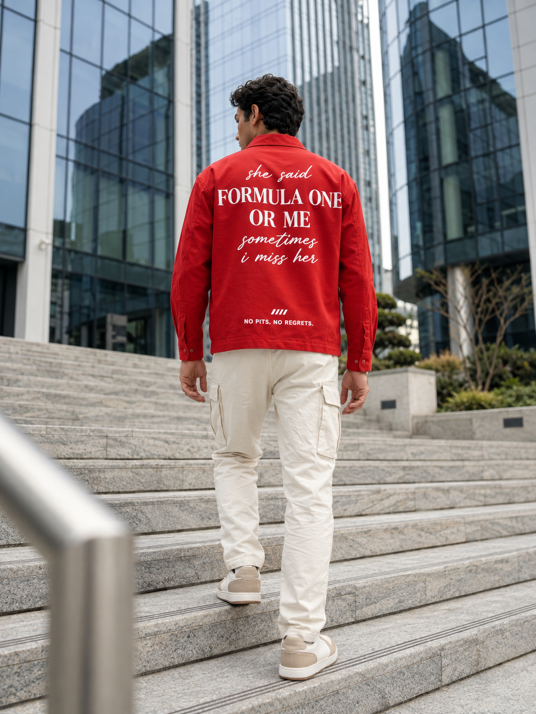 Formula One or Me Red Linen Shirt