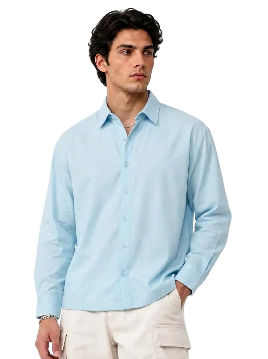 Hoodrat Blue Linen Shirt