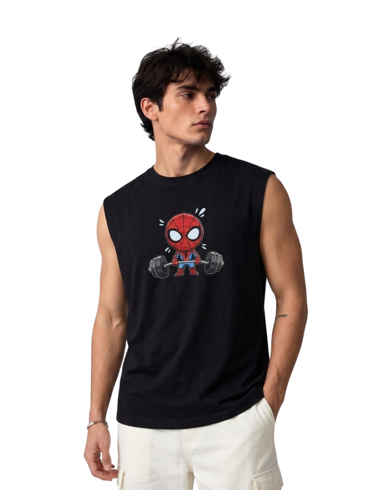 SPIDEY REP SLEEVELESS TSHIRT