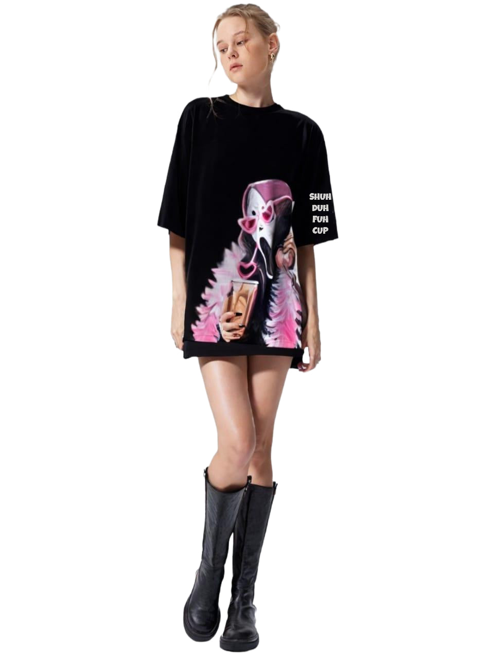Tシャツ・カットソー NOT4NERD Scream TShirts Dark Pink TS097DPK Comme des Garçons Homme Plus T-Shirt | Black X Pink | SVD