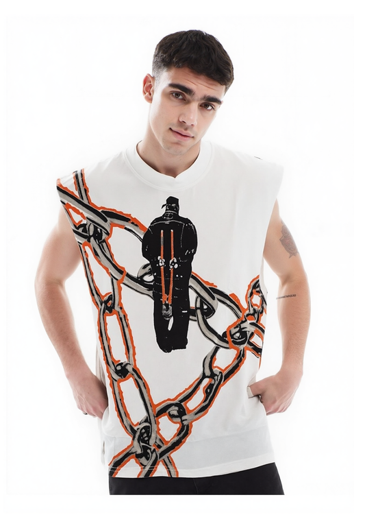 TRAVIS CHAIN SLEEVELESS TSHIRT