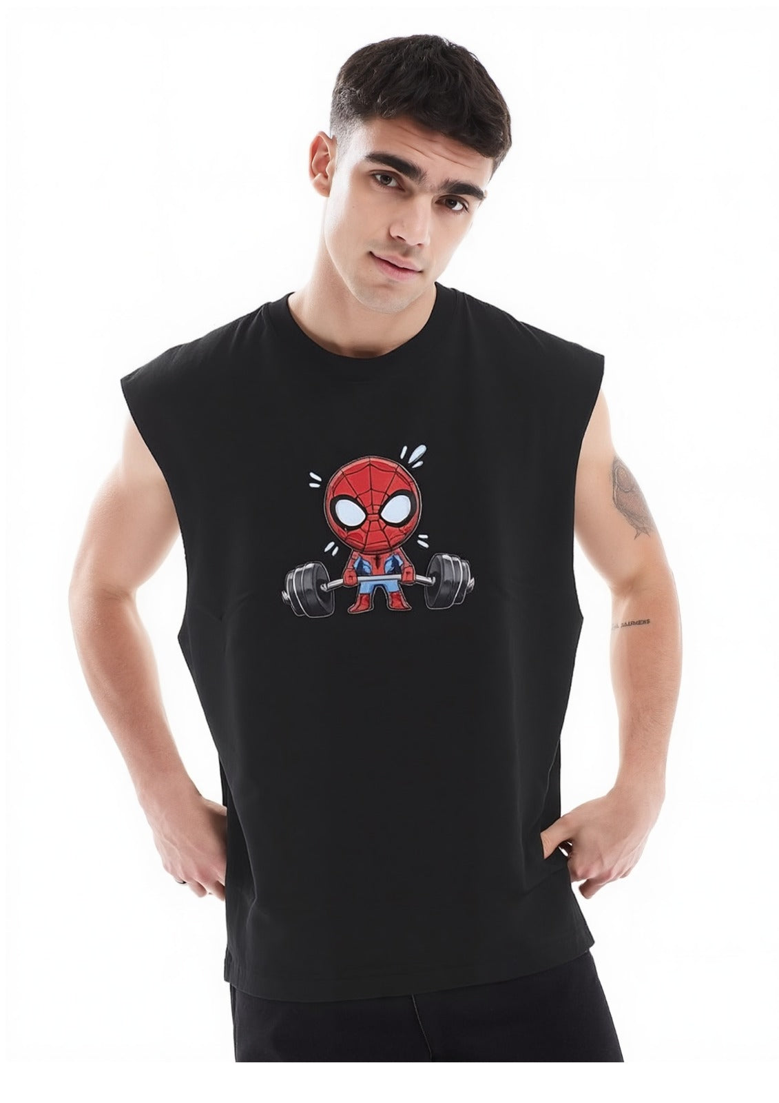 SPIDEY REP SLEEVELESS TSHIRT