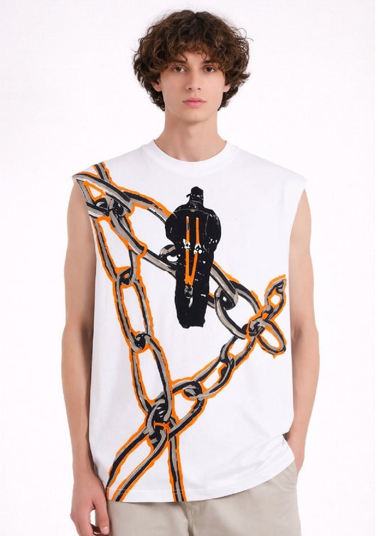 TRAVIS CHAIN SLEEVELESS TSHIRT